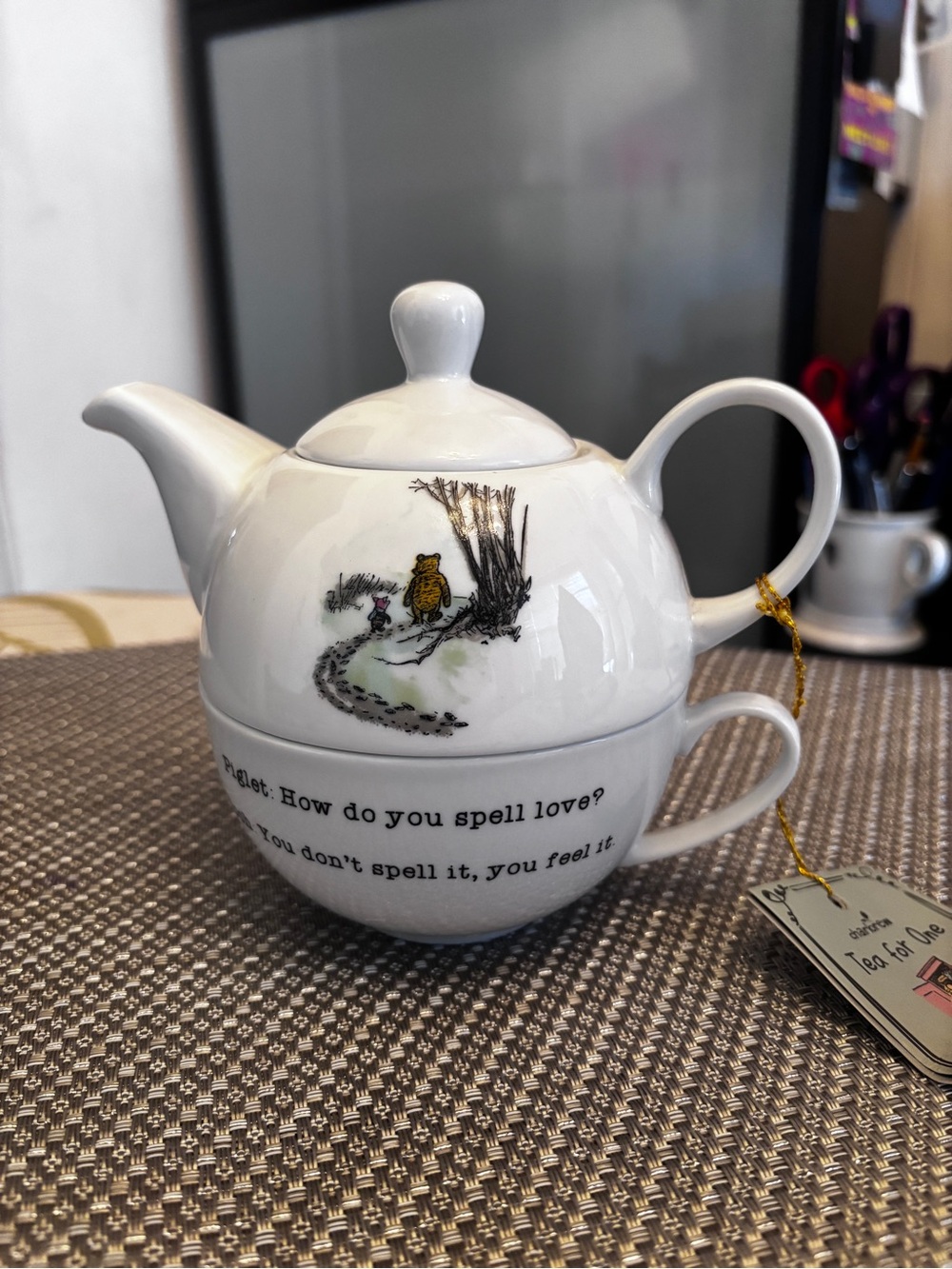 Winnie the Pooh 'Tea for One' Teapot Set - White with Yellow Accent - Picture 3 of 3